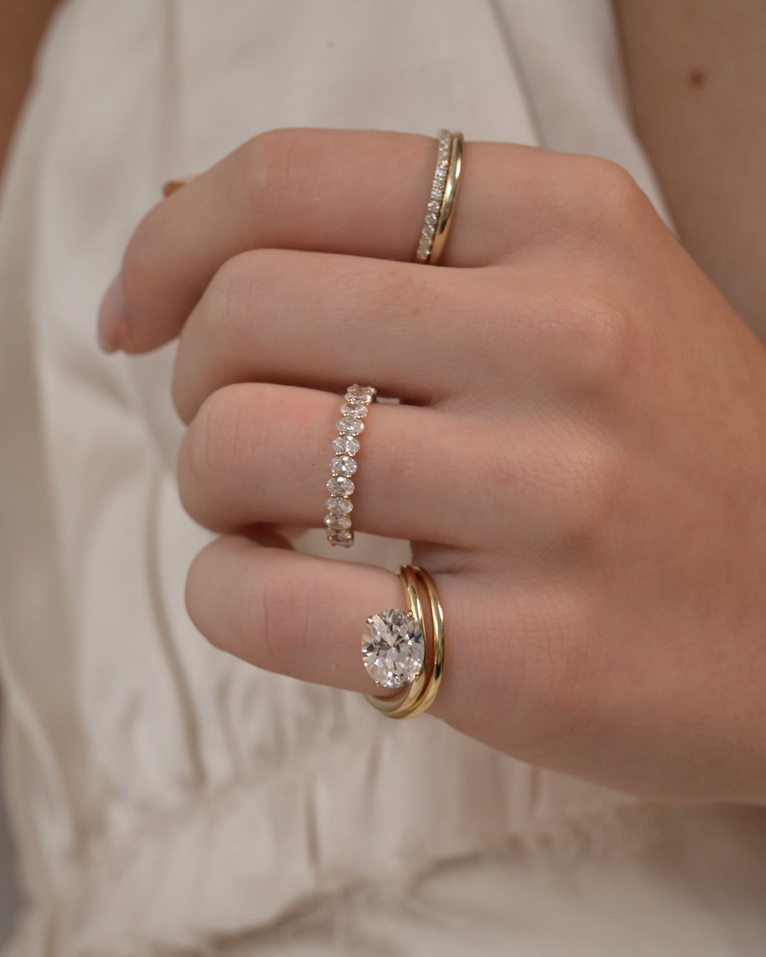 1ct Oval Wave Ring