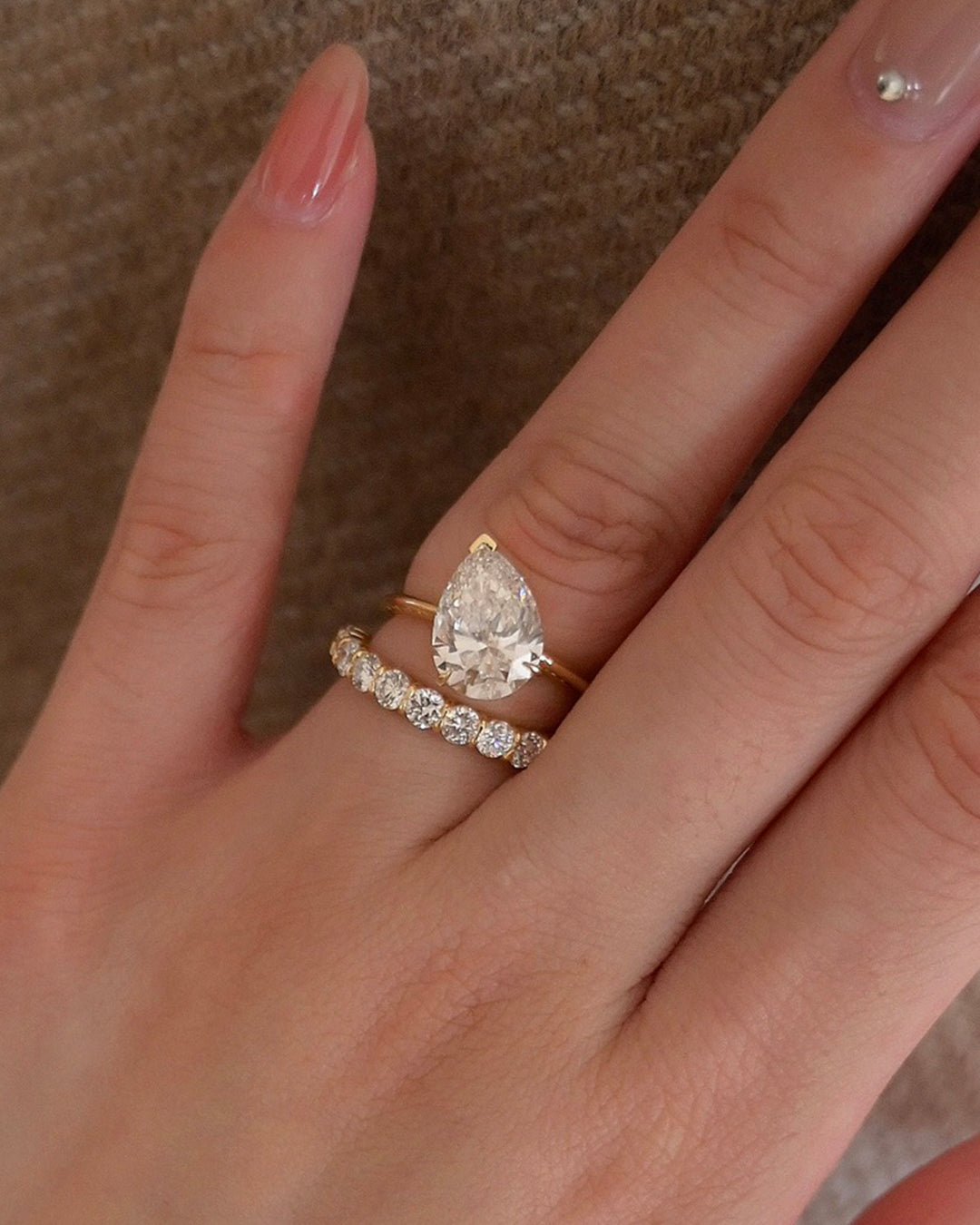 Pear Lab Diamond Engagement Ring