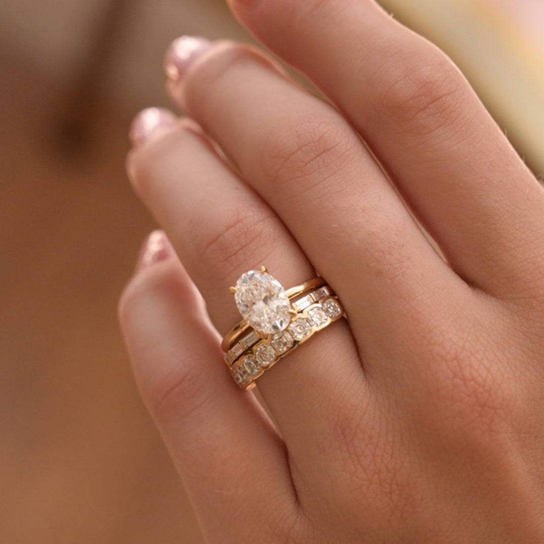 Asscher Bezel Lab Diamond Eternity Band