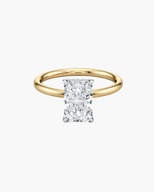 Radiant Lab Diamond Engagement Ring