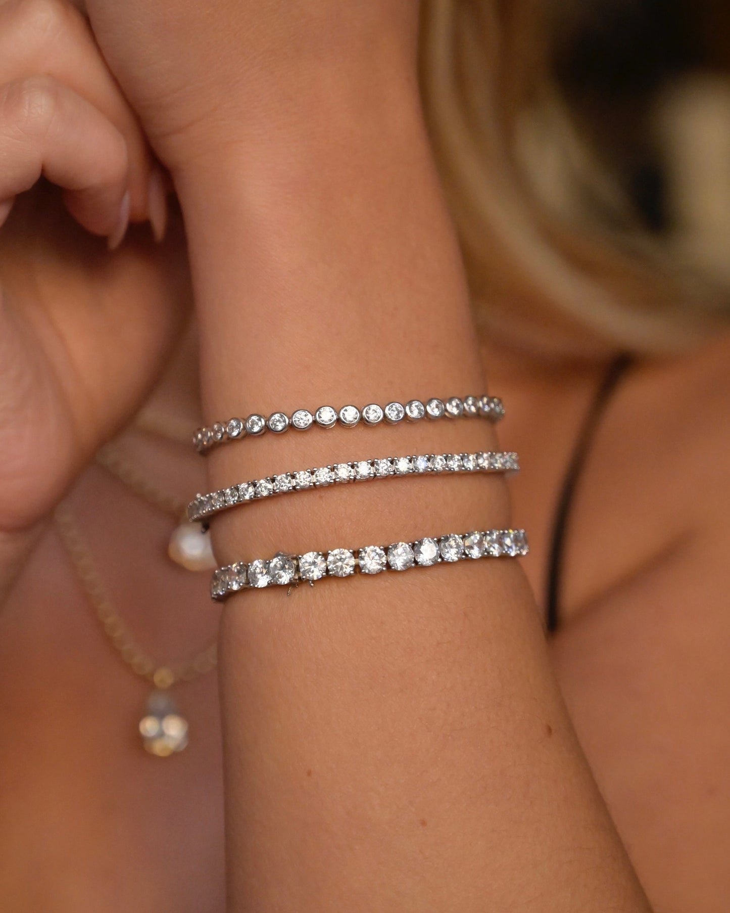 Bezel Tennis Bracelet - Moissanite