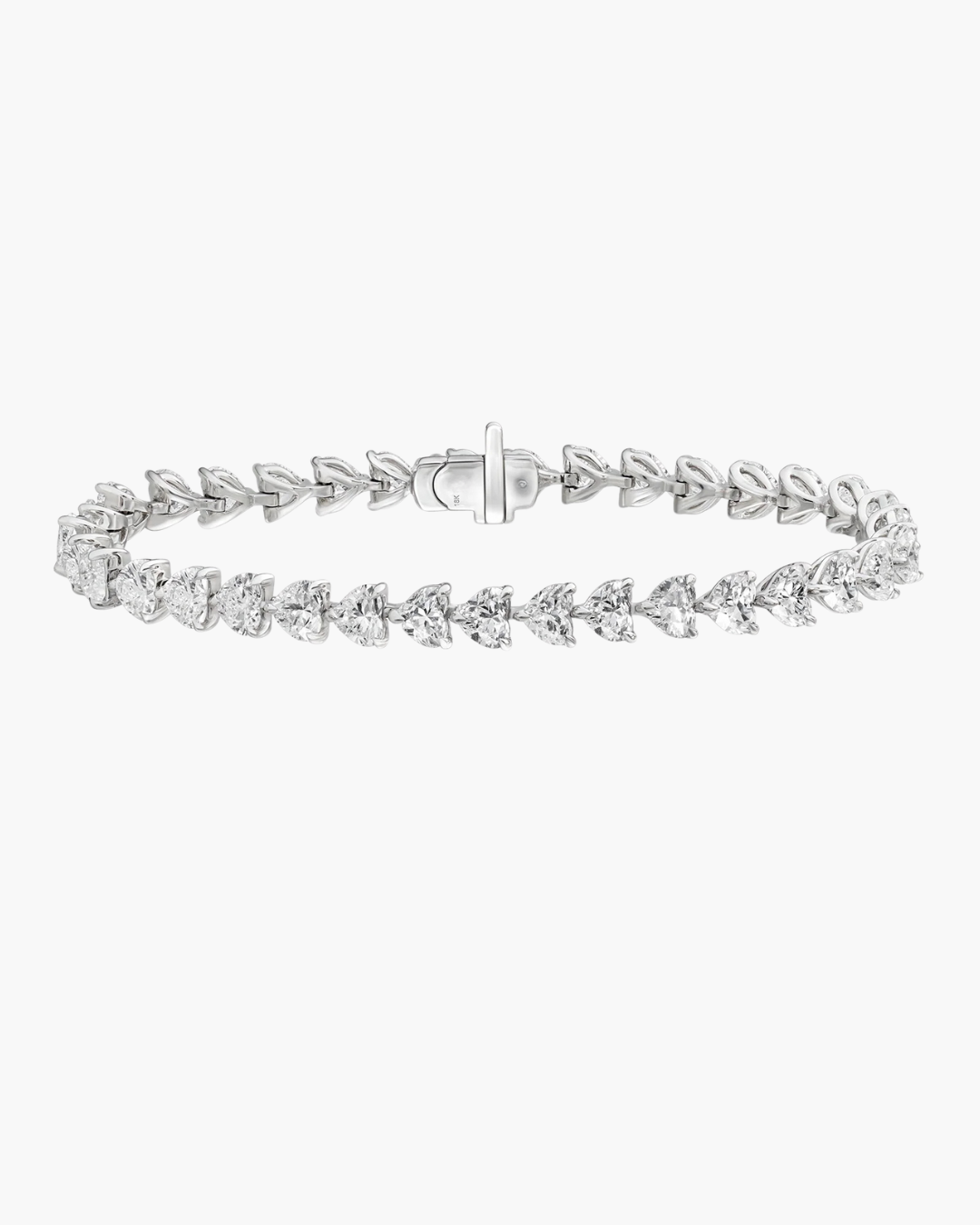 Heart Lab Diamond Tennis Bracelet 11 carat