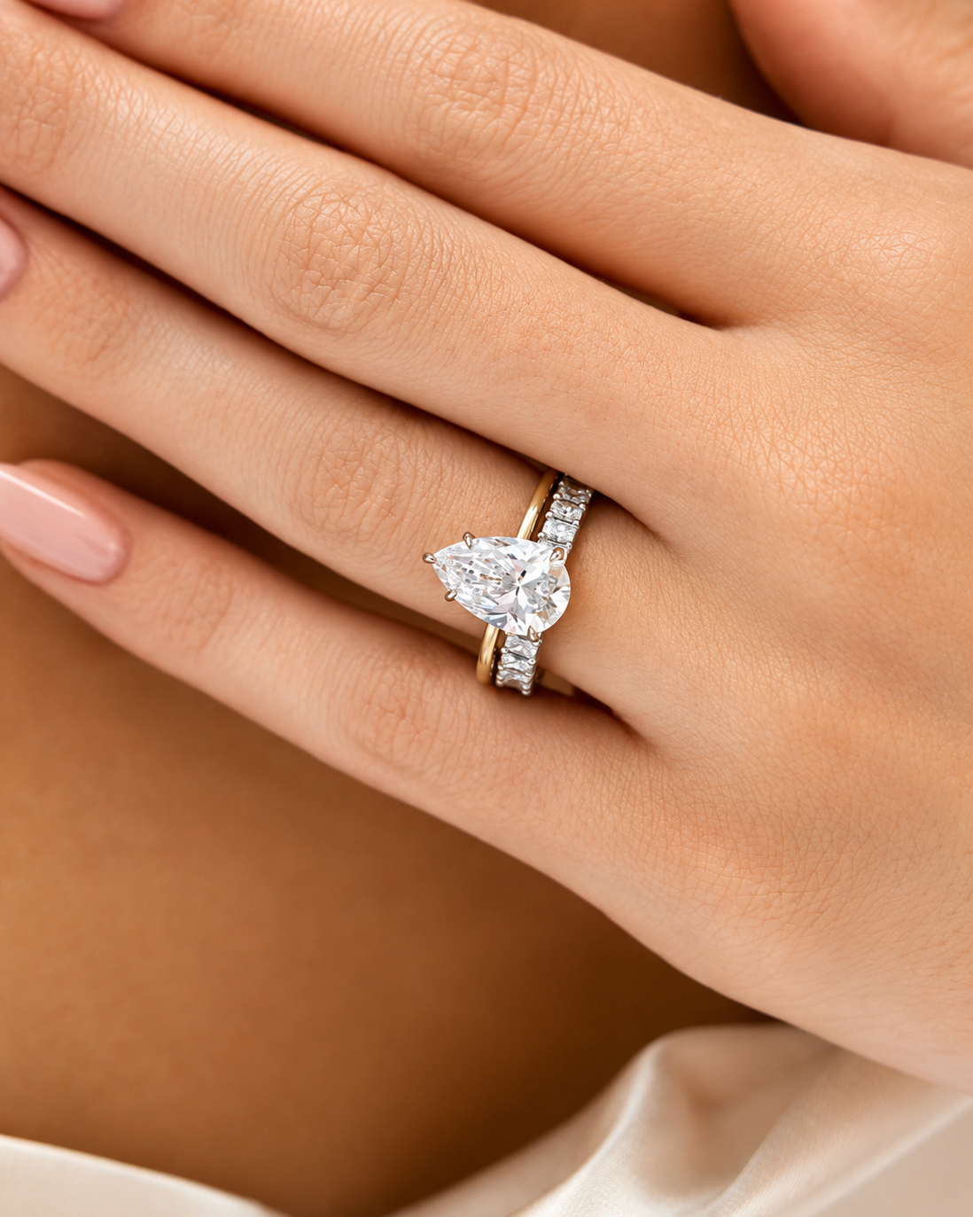 Radiant Diamond Bezel Ring - Platinum