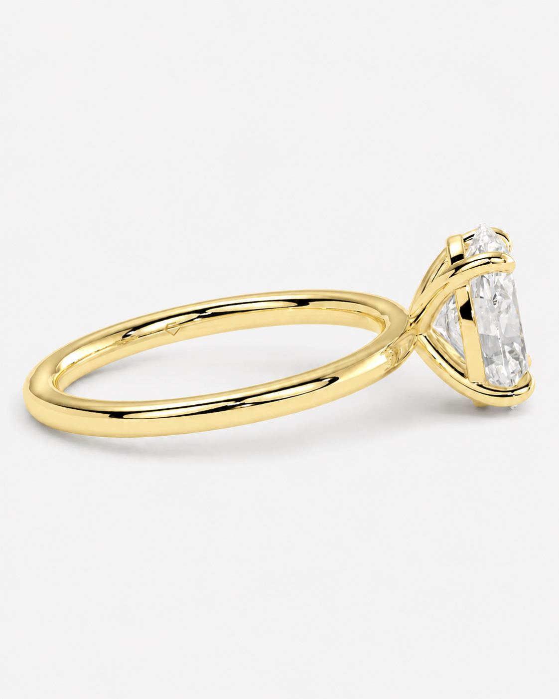 Emerald Lab Diamond Engagement Ring