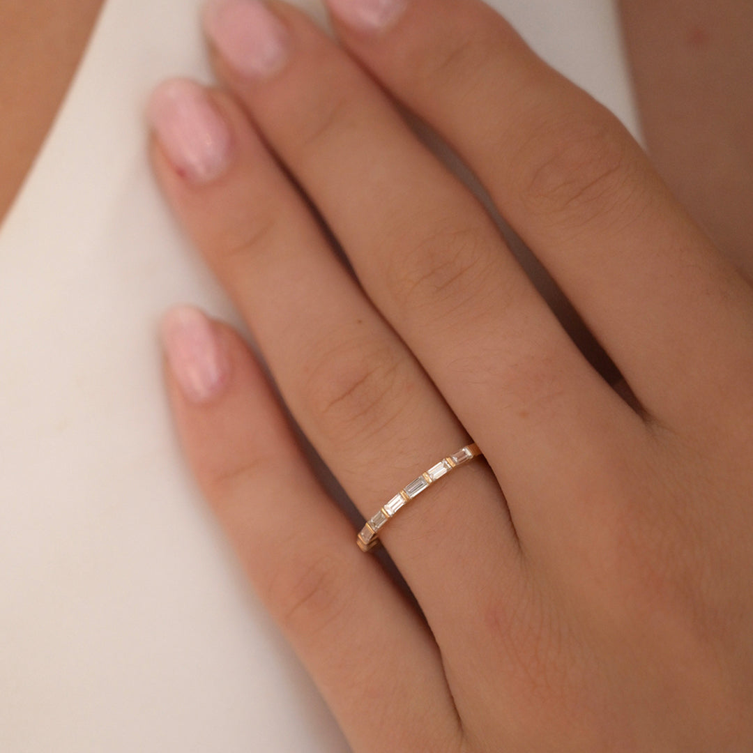 Baguette Diamond Wedding Band