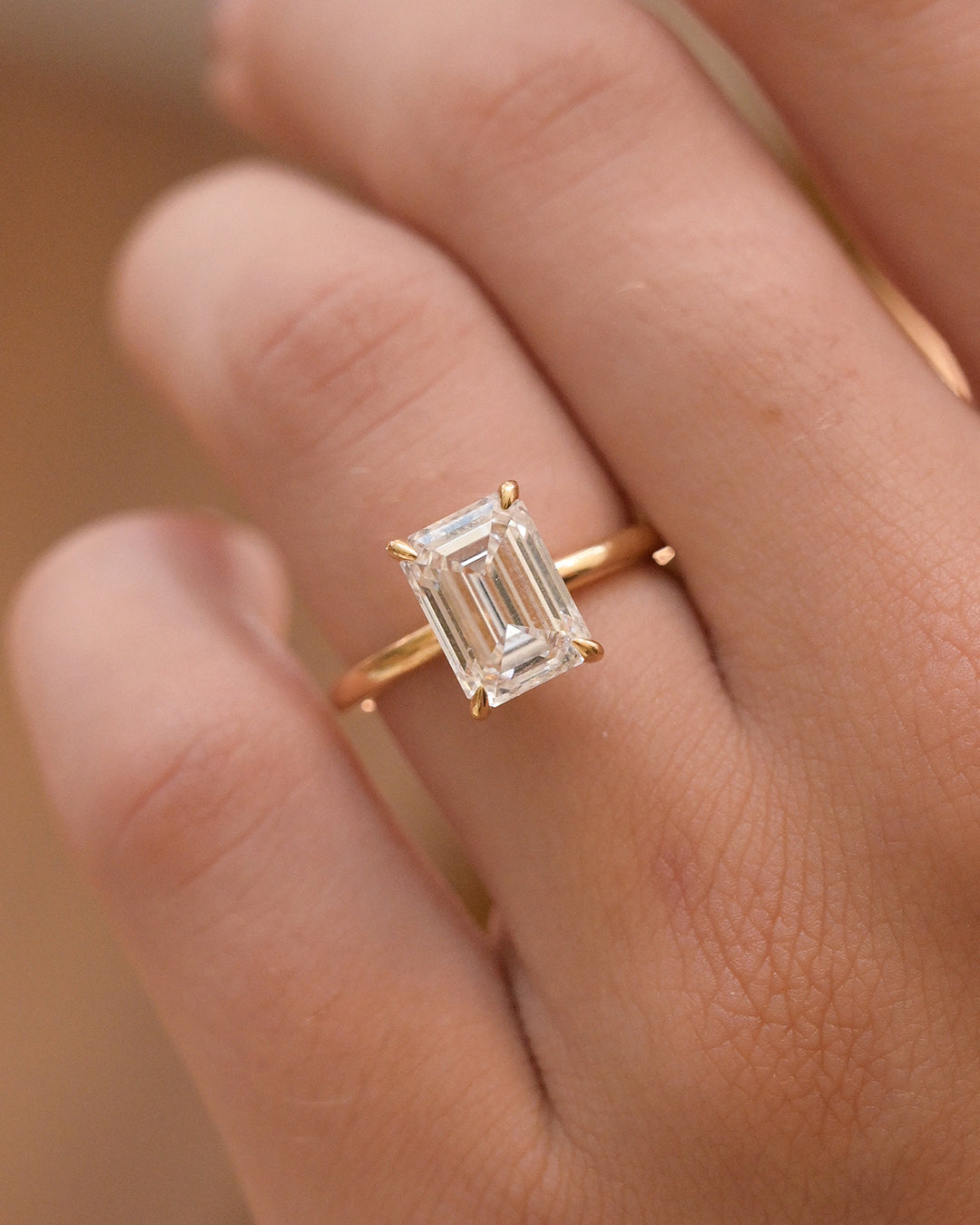 2ct Emerald Lab-Grown Diamond Engagement Ring- Ready to Ship