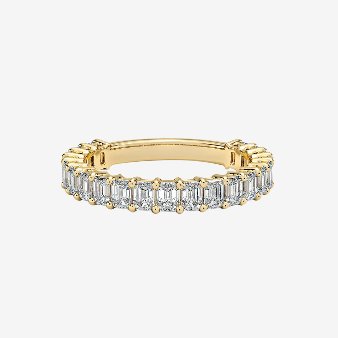 Emerald Lab Diamond Eternity Band