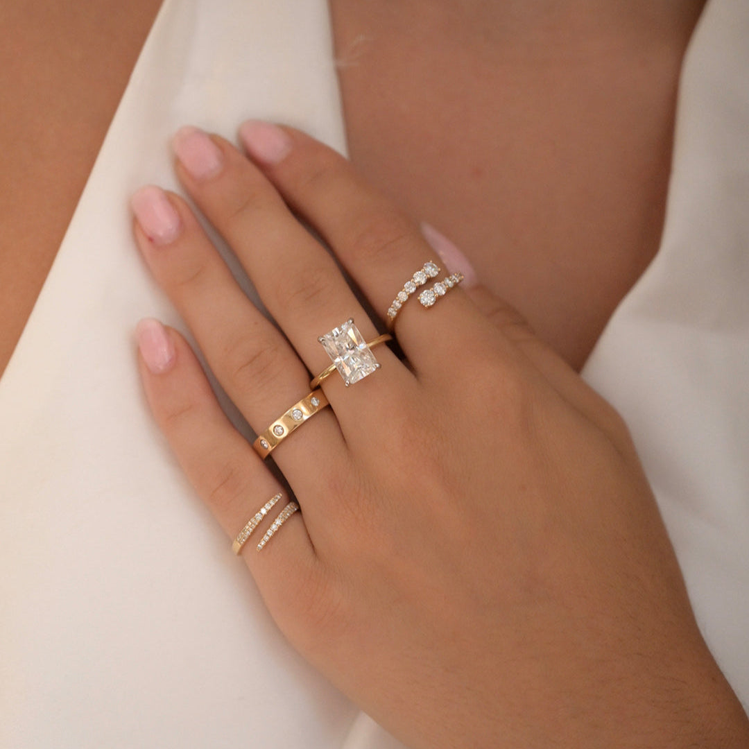Inlay Diamond Ring