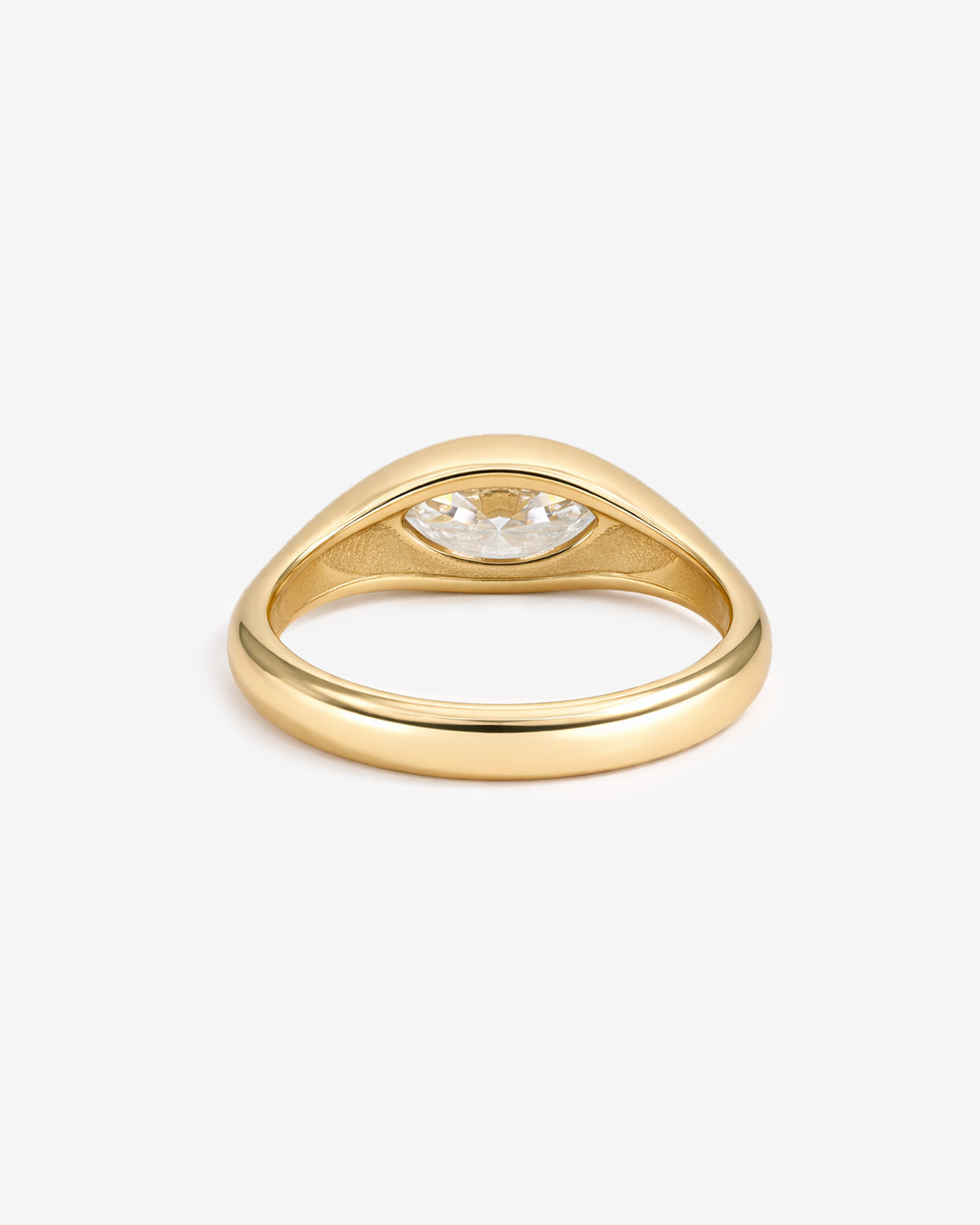 Marquise diamond signet ring 1.5CT