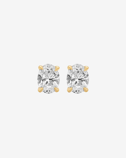 Oval Lab-Grown Diamond Stud Earrings