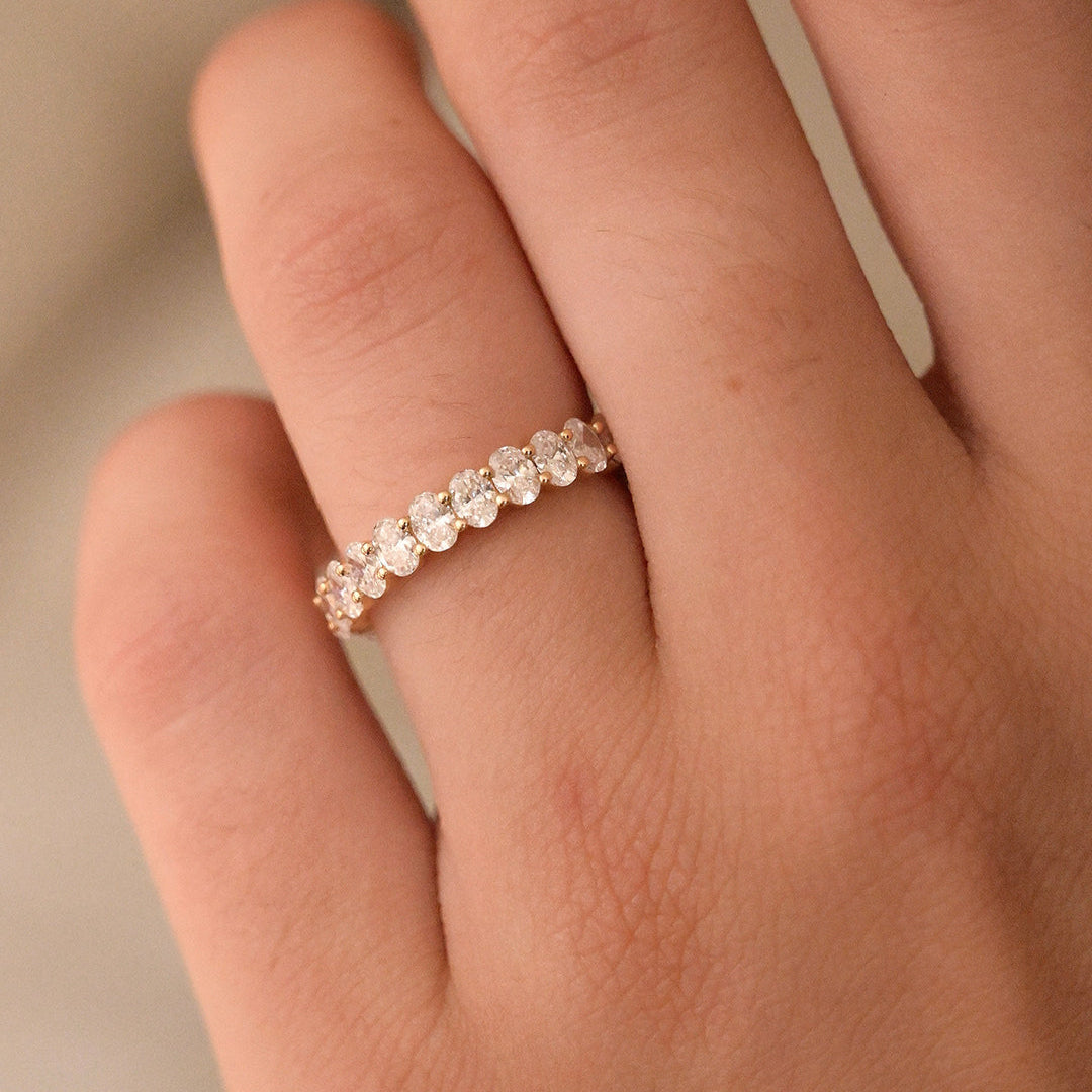 Oval Lab Diamond Eternity Ring