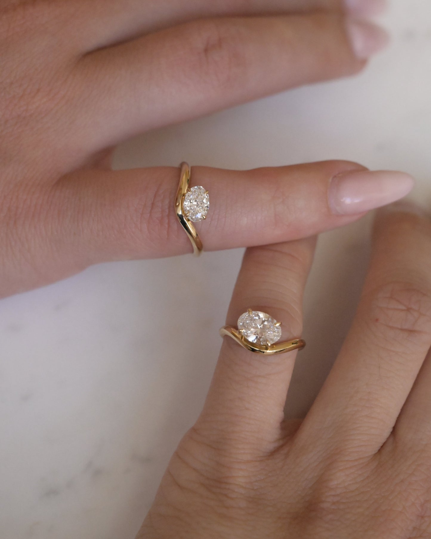 1 Carat Oval Pinky Ring