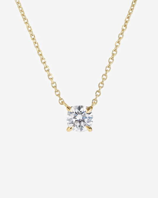 Round Lab-Grown Diamond Solitaire Pendant