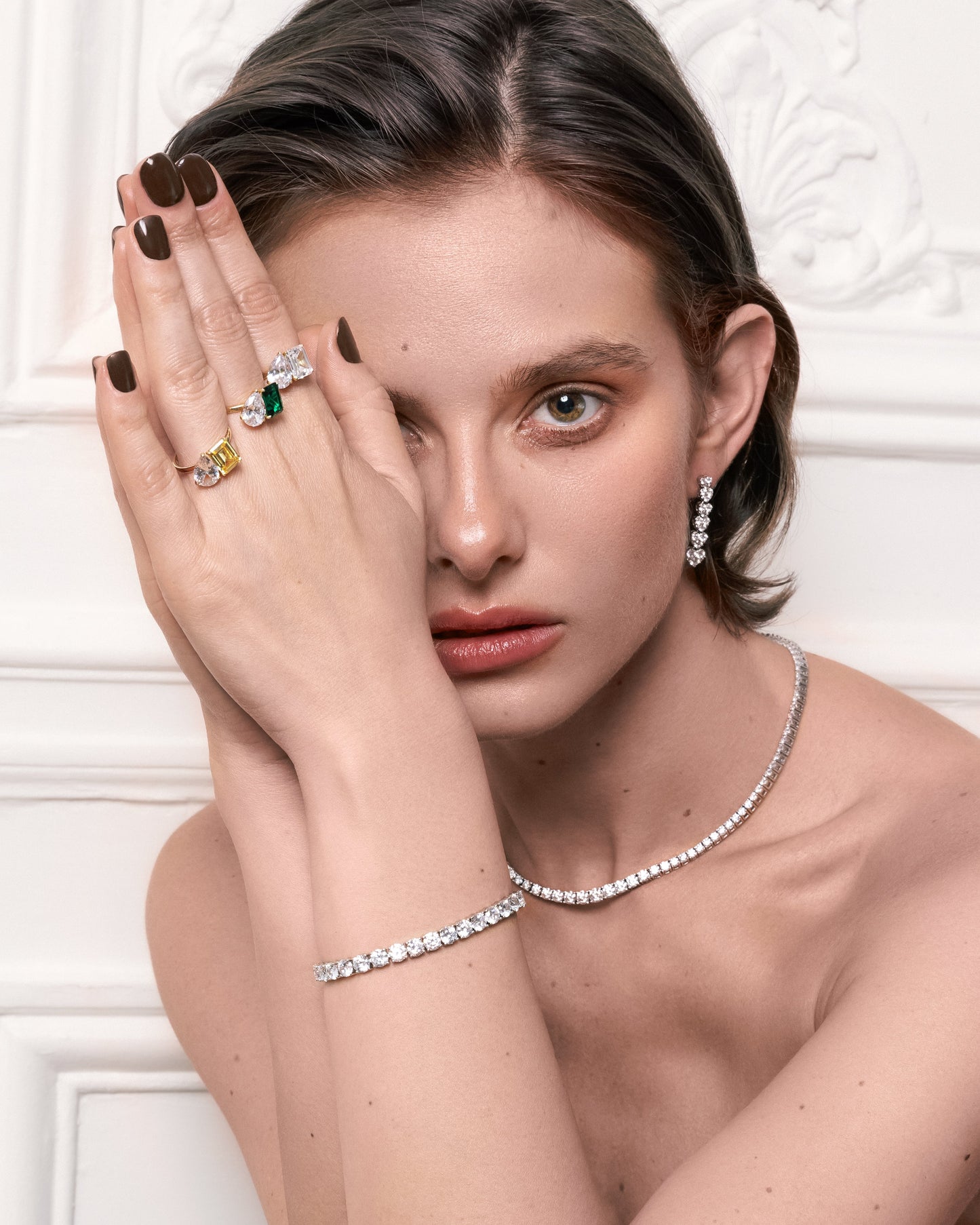 Graduated Tennis Necklace Moissanite - 5 Carat