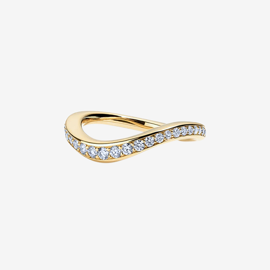 Wave Diamond Ring Curved