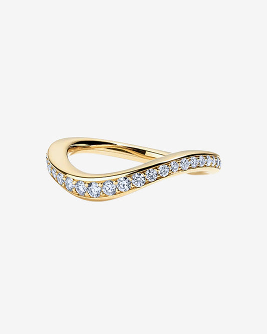 Wave Diamond Ring Curved
