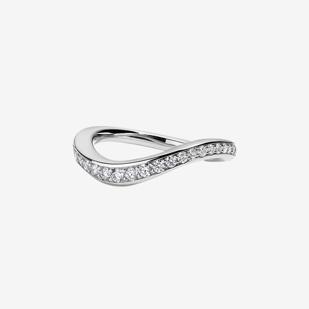 Wave Diamond Ring Curved