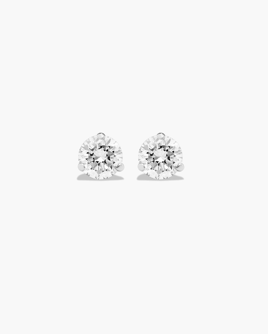 Round Lab-Grown Diamond Stud Earrings