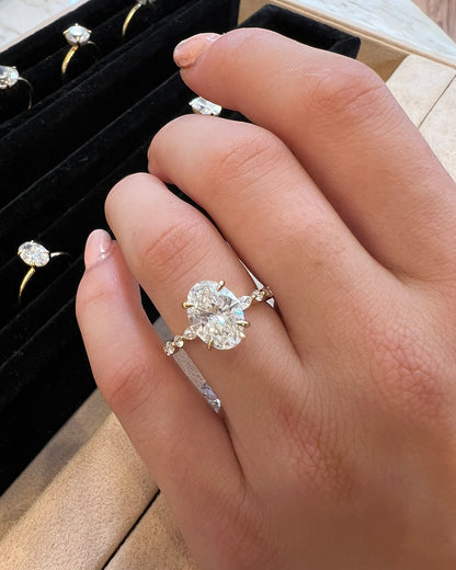 2.5ct Oval Lab-Grown Diamond Engagement Ring- Ready to Ship