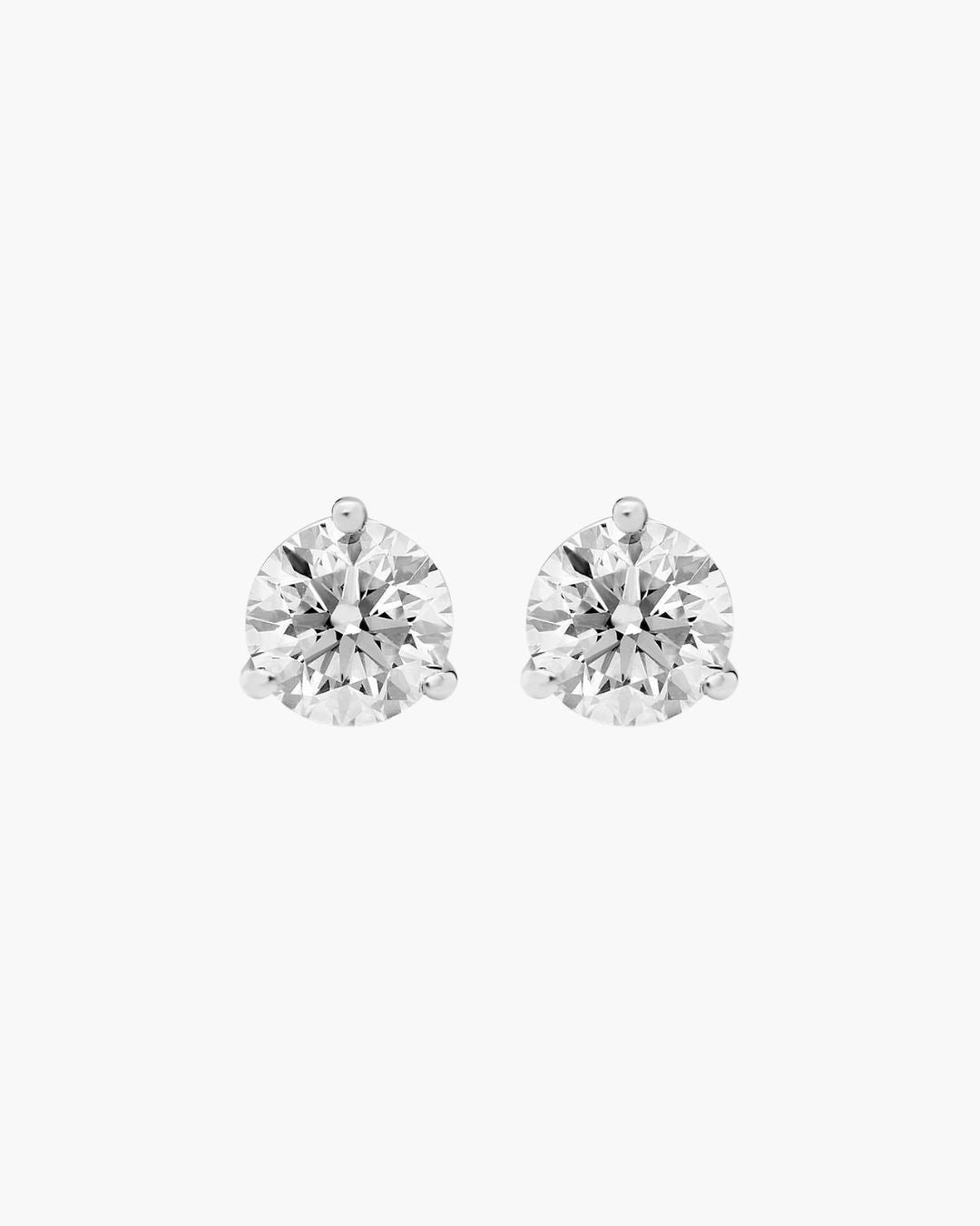 Round Stud Earrings - Moissanite