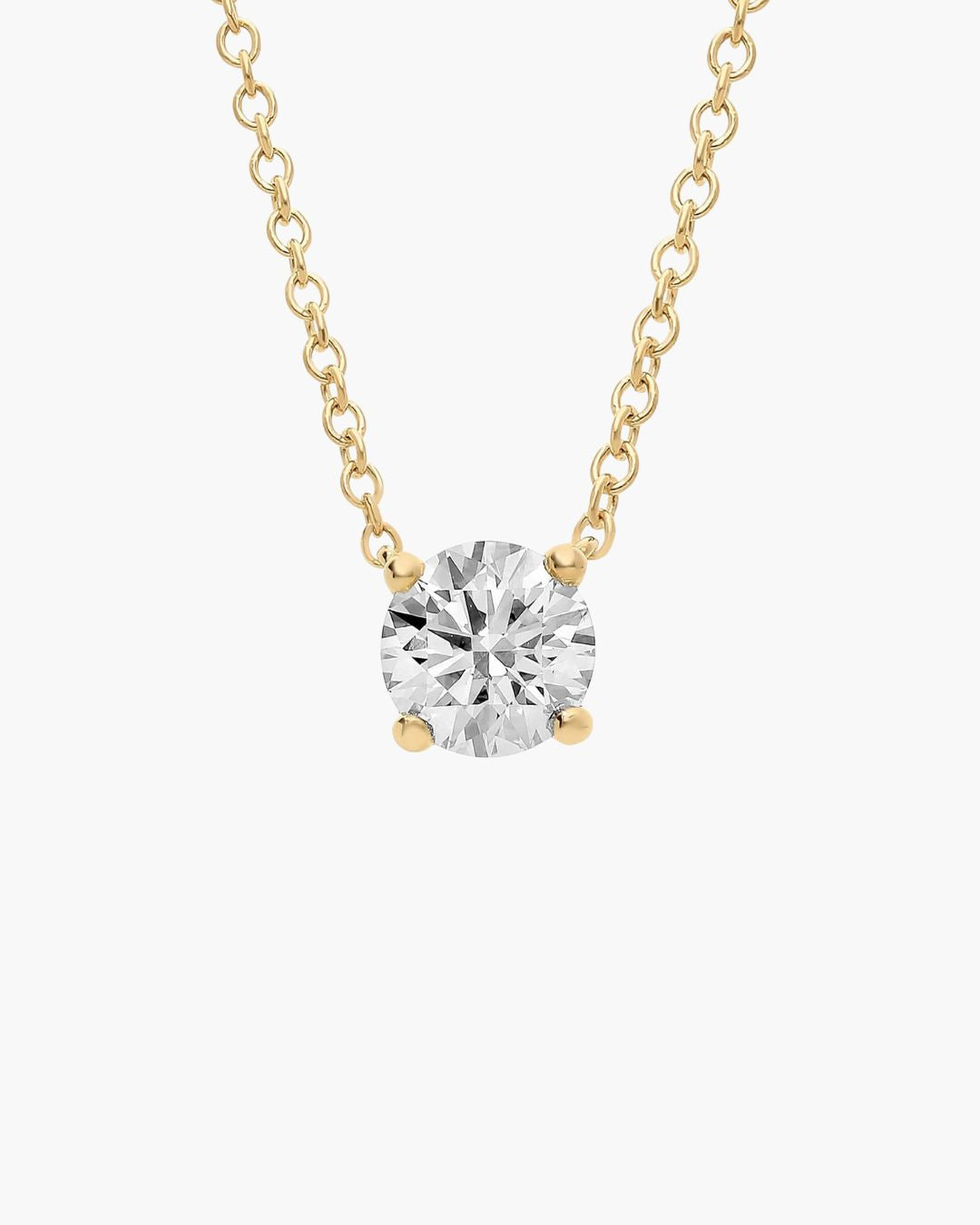 Round Pendant Necklace - Moissanite