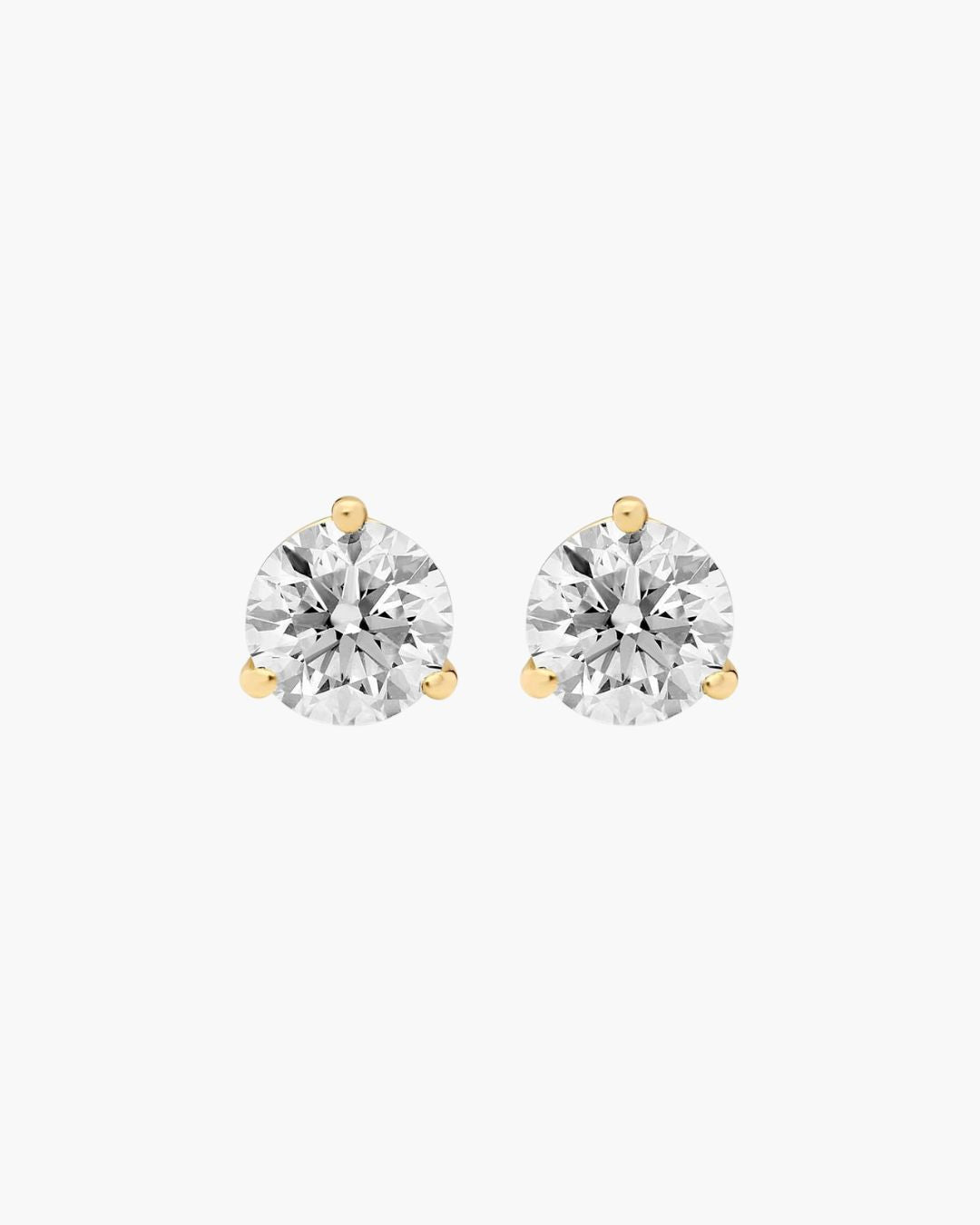 Round Stud Earrings - Moissanite