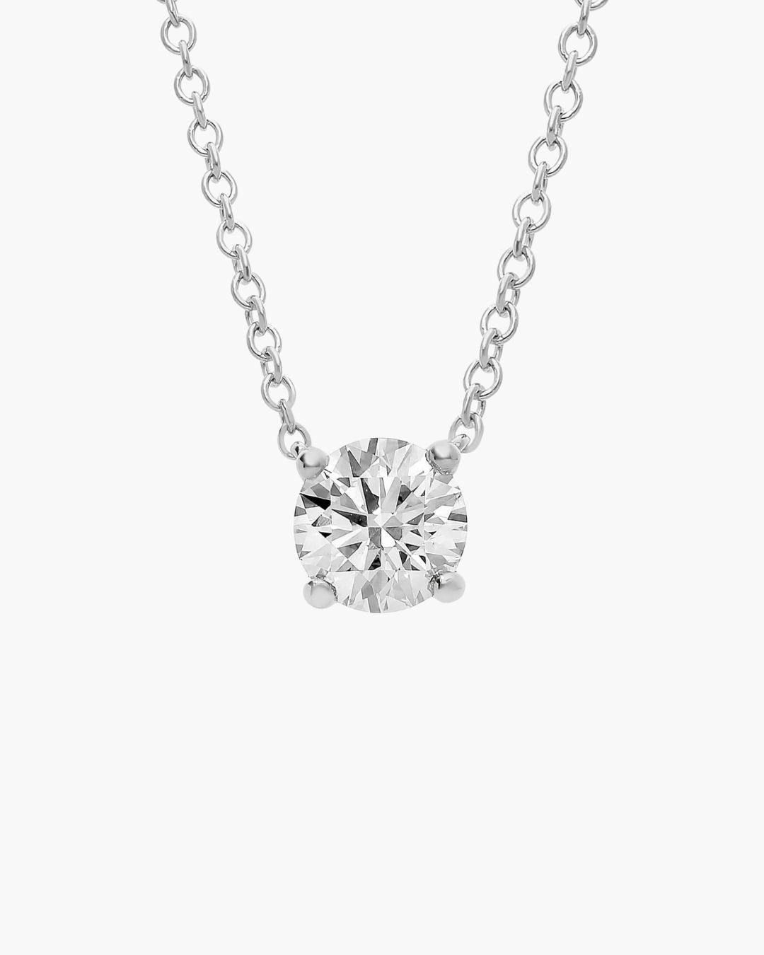 Round Pendant Necklace - Moissanite