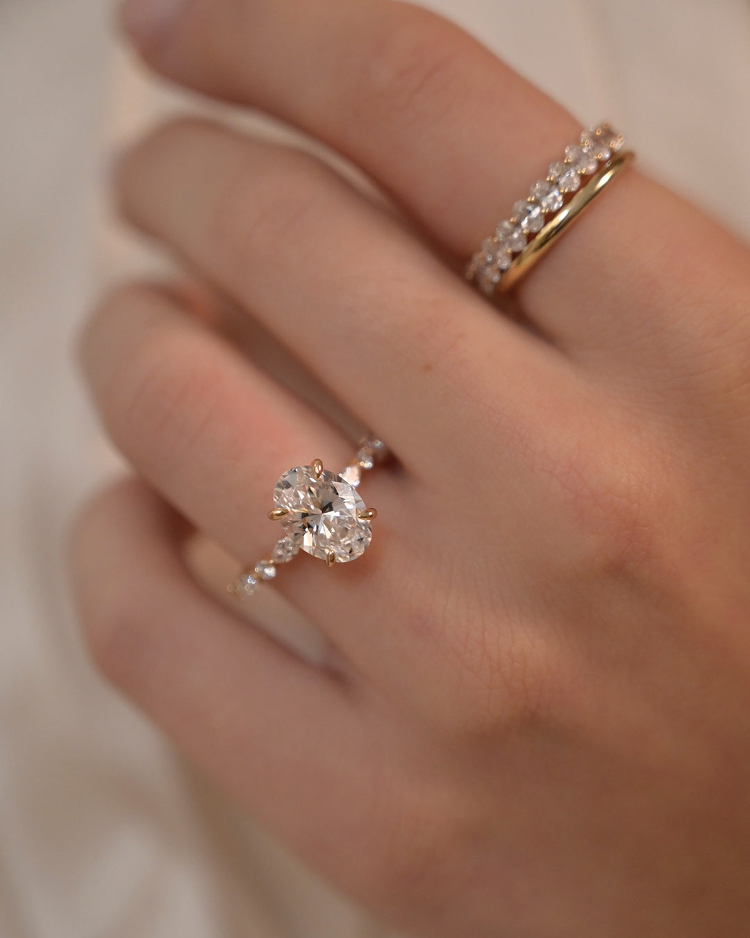 2.5ct Oval Lab-Grown Diamond Engagement Ring- Ready to Ship