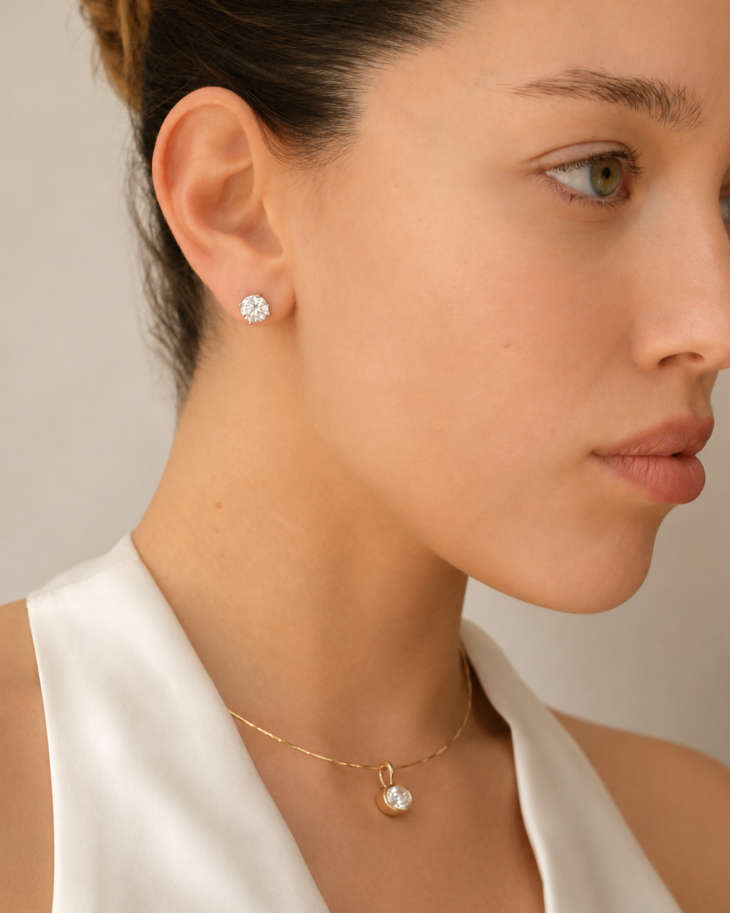Round Lab Diamond Studs Earrings - 2 Carat