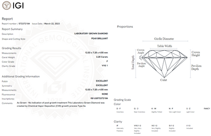 2.25 Carat Pear Diamond