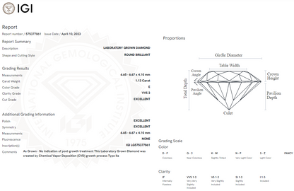 1.13 Carat Round Diamond