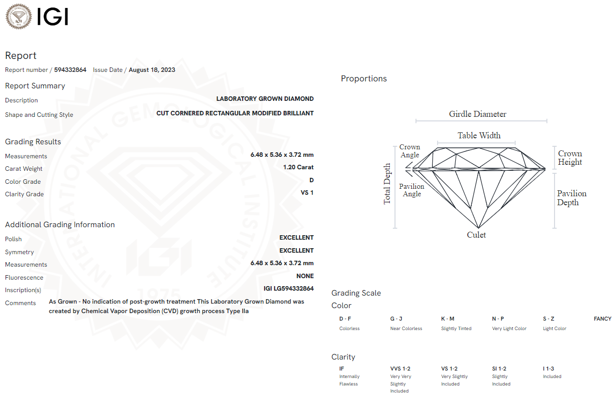 1.2 Carat Radiant Diamond