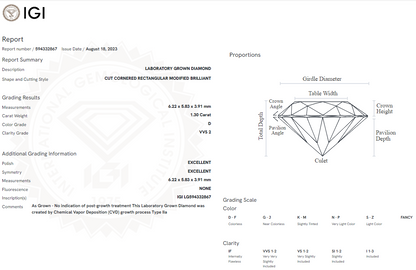 1.3 Carat Radiant Diamond