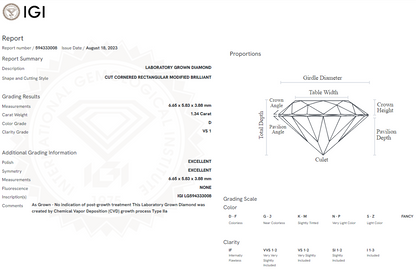 1.34 Carat Radiant Diamond