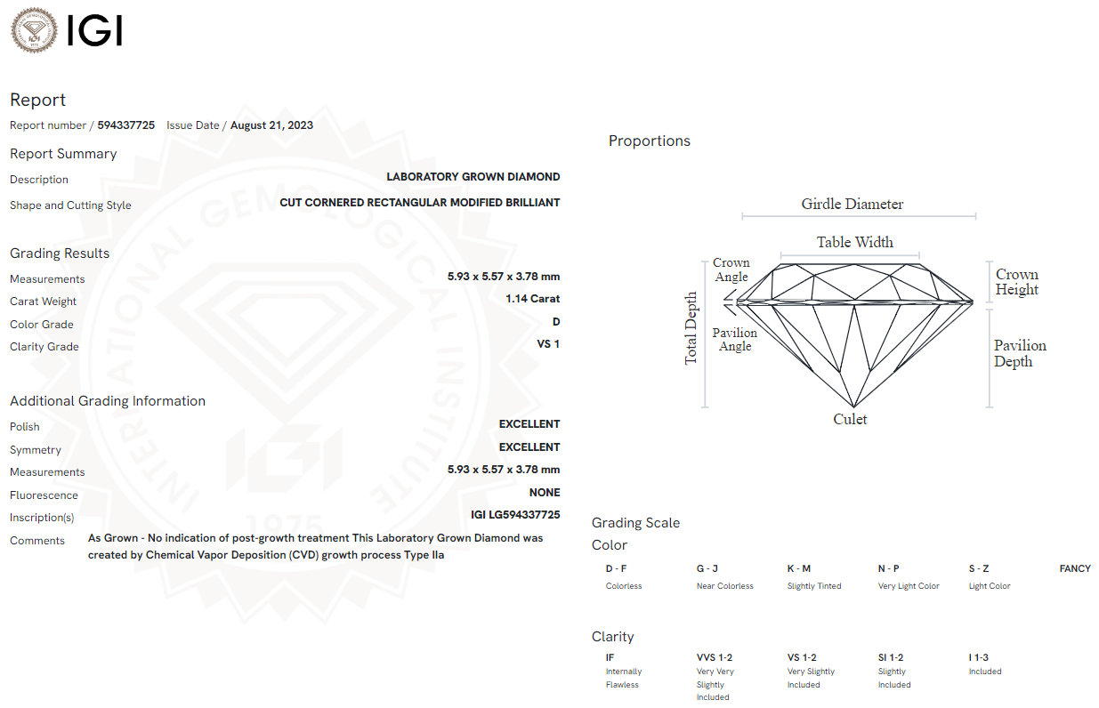 1.14 Carat Radiant Diamond