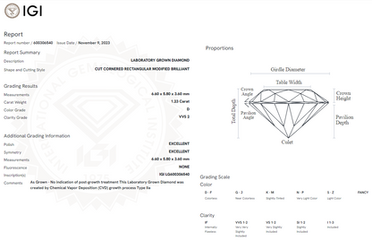 1.23 Carat Radiant Diamond