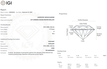 1.17 Carat Radiant Diamond