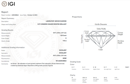 1.25 Carat Radiant Diamond