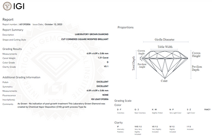 1.31 Carat Radiant Diamond