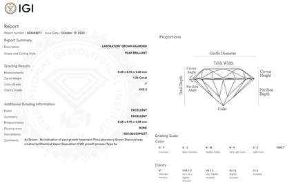 1.26 Carat Pear Diamond