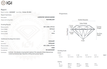 1.2 Carat Pear Diamond