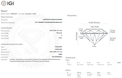 1.0 Carat Radiant Diamond