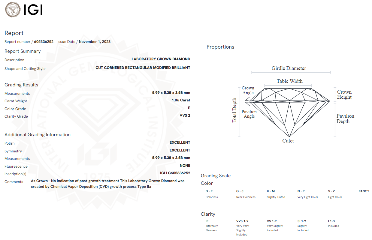 1.06 Carat Radiant Diamond