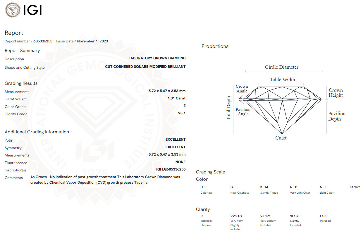 1.01 Carat Radiant Diamond