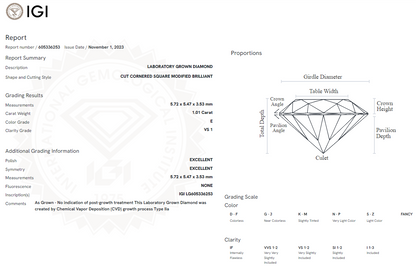 1.01 Carat Radiant Diamond