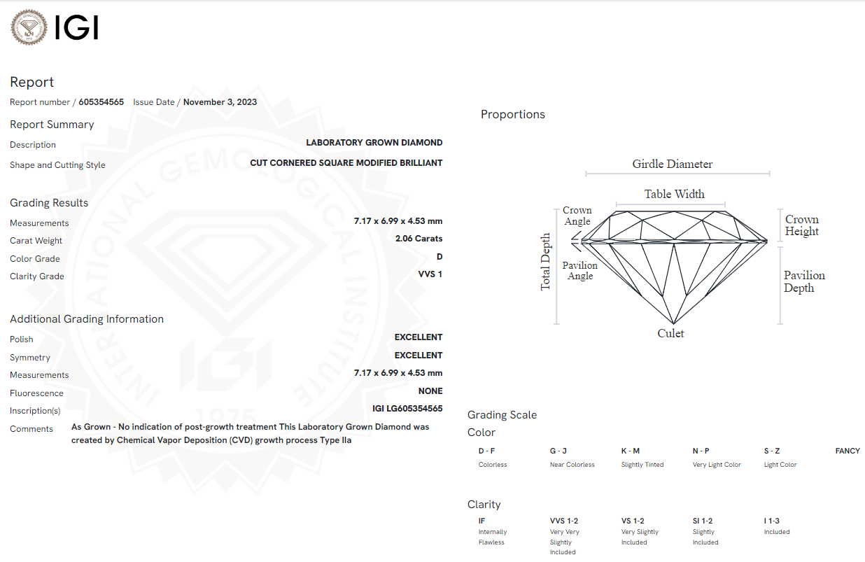 2.06 Carat Radiant Diamond