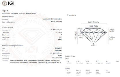 1.09 Carat Round Diamond