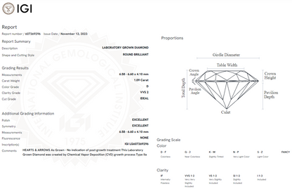 1.09 Carat Round Diamond