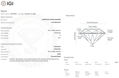 2.18 Carat Oval Diamond