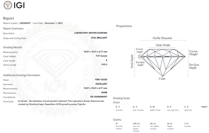 7.01 Carat Oval Diamond